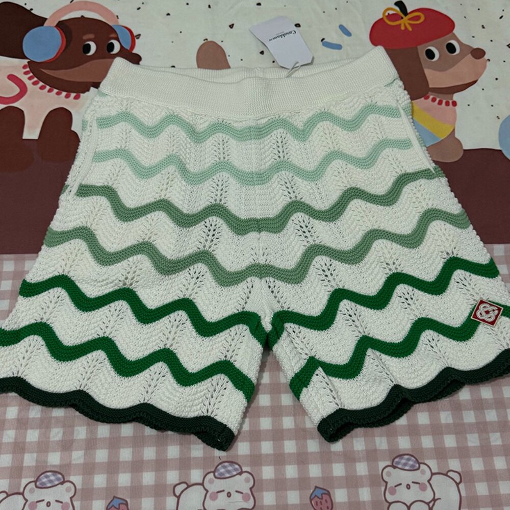 Casablanca Gradient Wave Knit Shorts